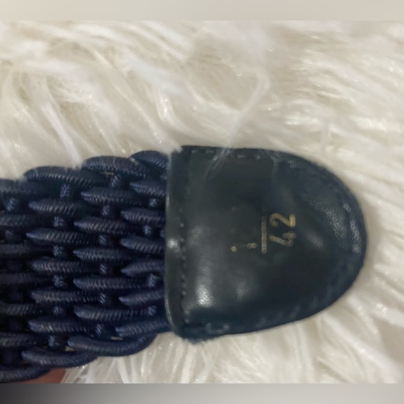 Maus&Hoffman Navy Blue Hand Braided Elastic Belt S 42. Measurement 44inches. - Picture 5 of 11